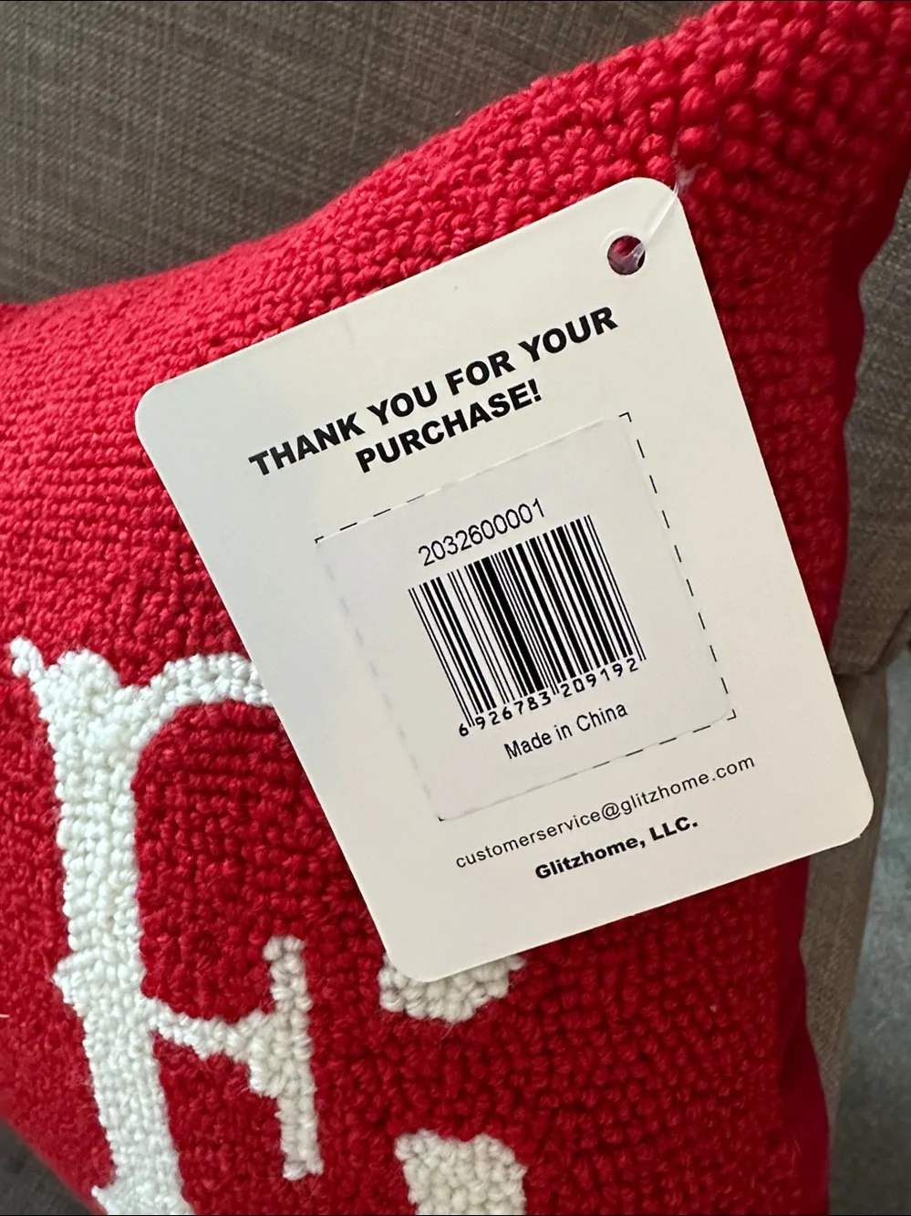Rectangular Red LOVE Throw Pillow Accent Cushion   NWT